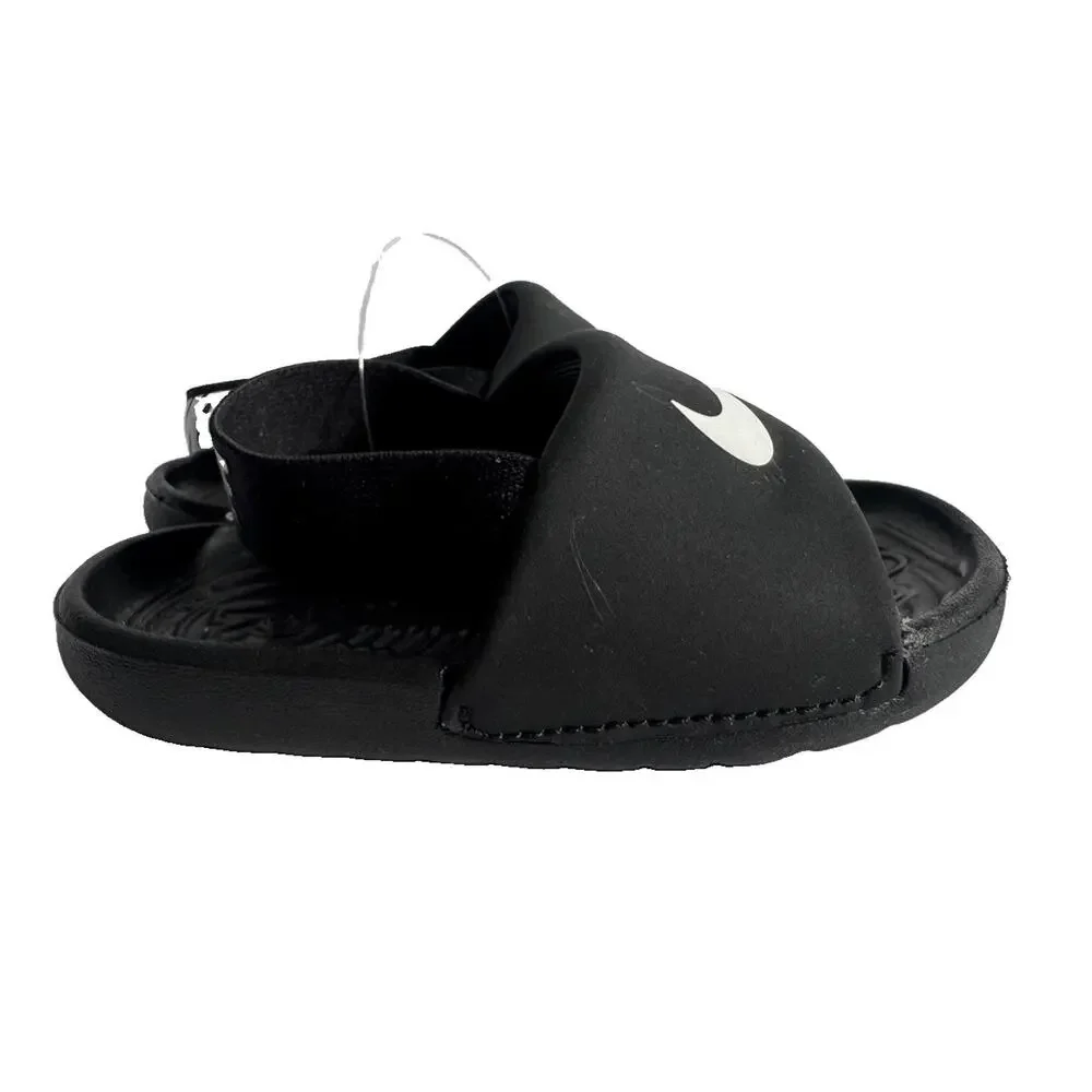 Nike Kawa Toddler Sandals Black White Slides Size 4C BV1094-001